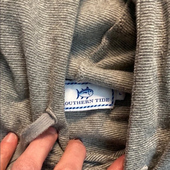Southern Tide Gray Hooded Sweatshirt Relaxed Fit - Picture 7 of 14